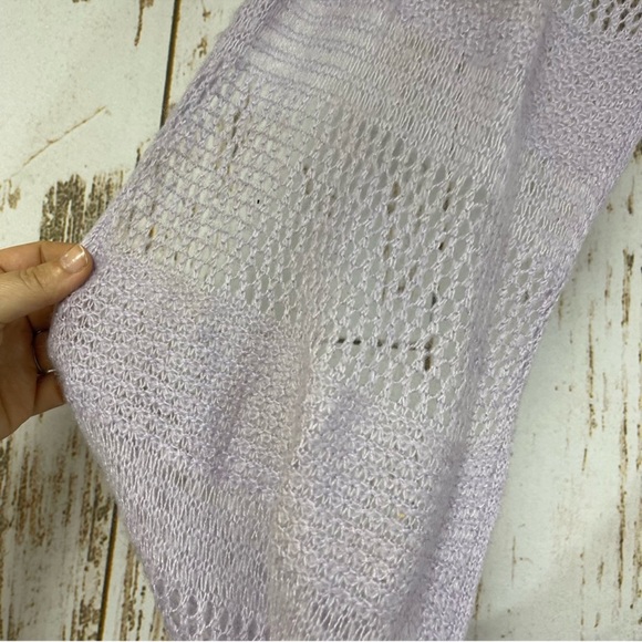 Purple Knit Infinity Scarf. 12” Wide by 72” Total Length - Picture 2 of 4